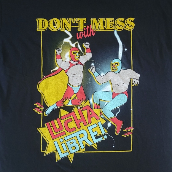 Brisco Brands "Don't Mess With Lucha Libre!"🤼 Graphic Tee👕 - NWT - Picture 3 of 11